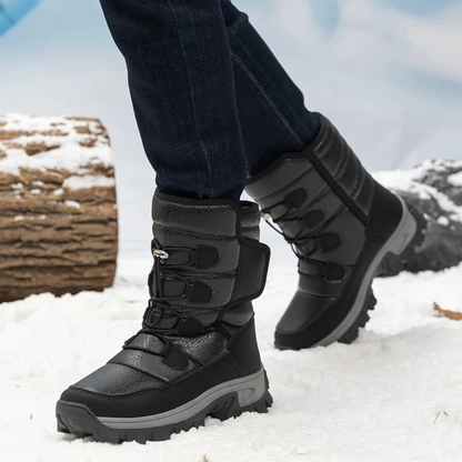 Winterstiefel Damen Wasserdicht mit Warmfutter Plateausohle