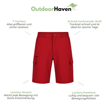 Damen Hiking Cargoshorts – Kurze Stretchhose mit 7 Taschen