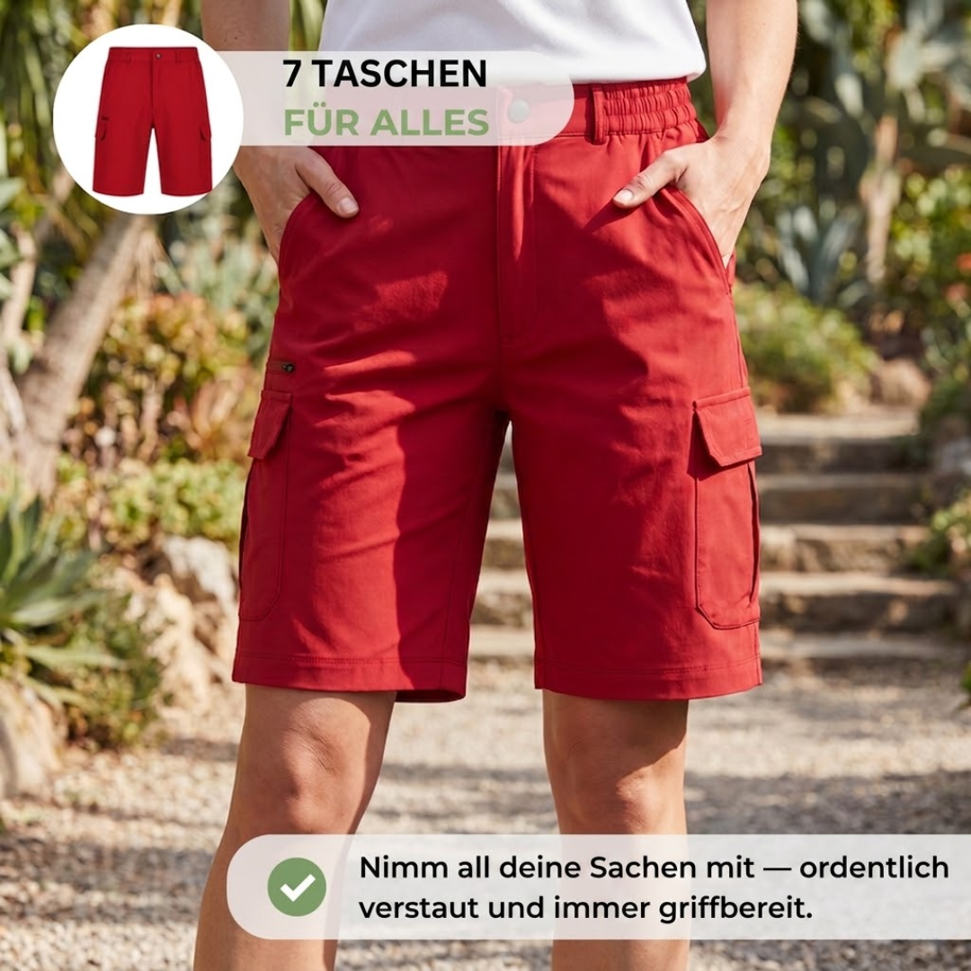 Damen Hiking Cargoshorts – Kurze Stretchhose mit 7 Taschen