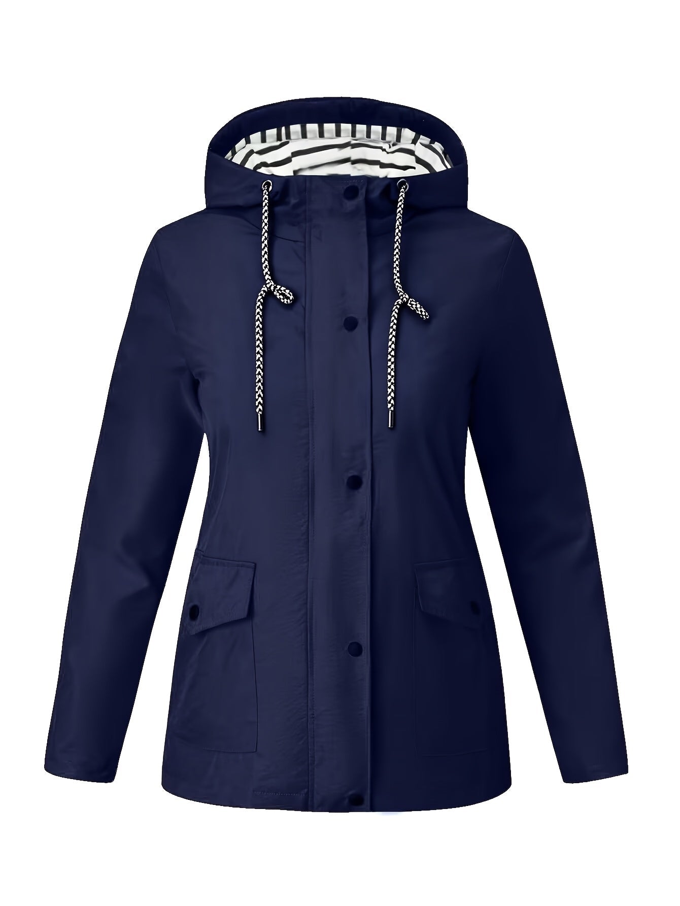 Übergangsjacke Damen Leicht - Regenjacke mit Kapuze, Wasserabweisend