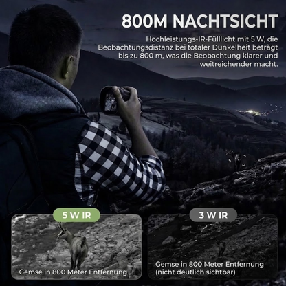 Nachtsichtgerät mit 10-fach Zoom – USB-Aufladbar, Infrarot & Mit Kompass