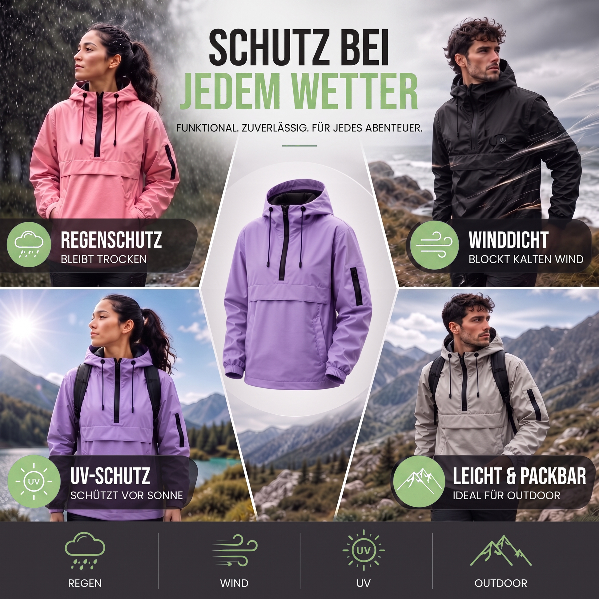 regenjacke damen - Infografik