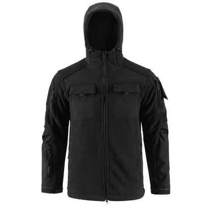 Fleecejacke Herren - Taktisch mit Kapuze - Camouflage & Uni