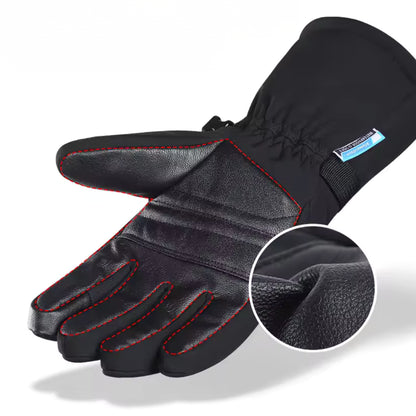 Skihandschuhe wasserdicht - Touchscreen - Leder-Handfläche
