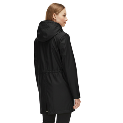 Regenjacke Damen mit Taillenzug - Übergangsjacke mit Kapuze, bis 5XL