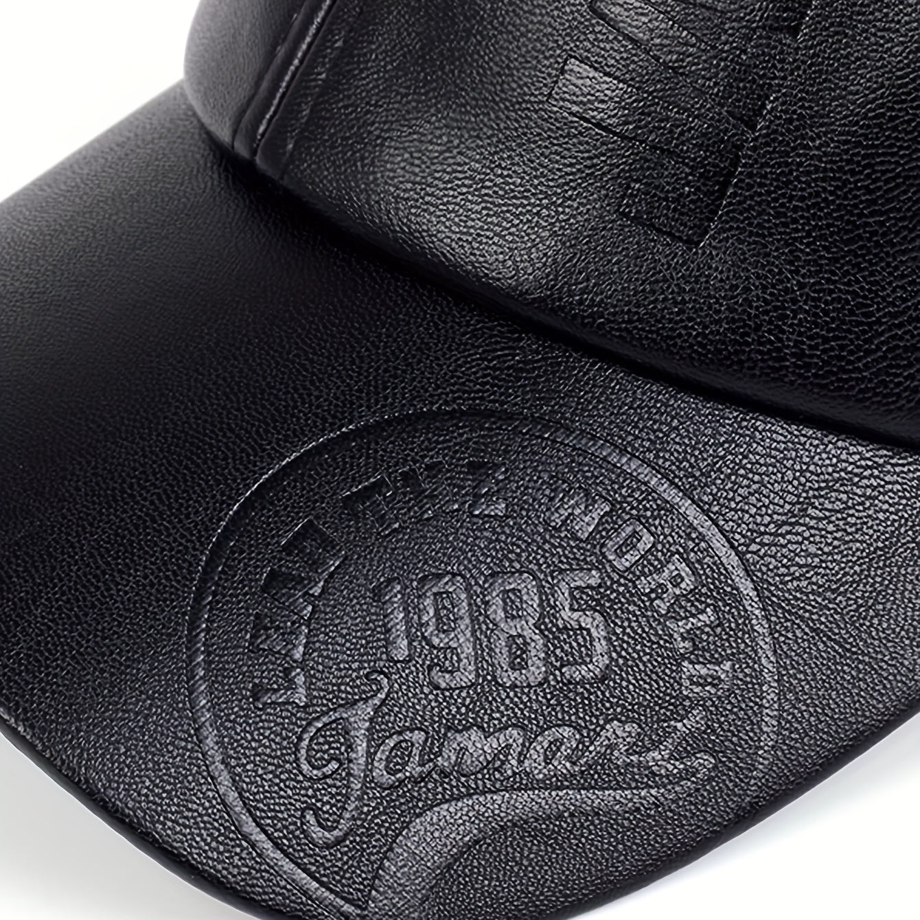 Herren-Leder-Cap - Verstellbar - Klassischer Stil