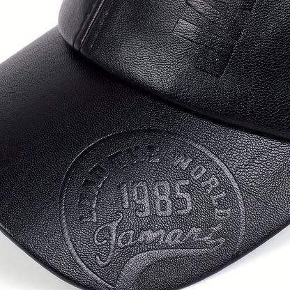 Herren-Leder-Cap - Verstellbar - Klassischer Stil