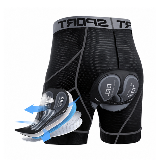 Herren-Radhose - 5D-Gelpolster - Atmungsaktives Mesh