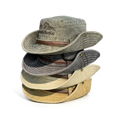 Outdoor Sonnenhut – Breite Krempe – Lederband