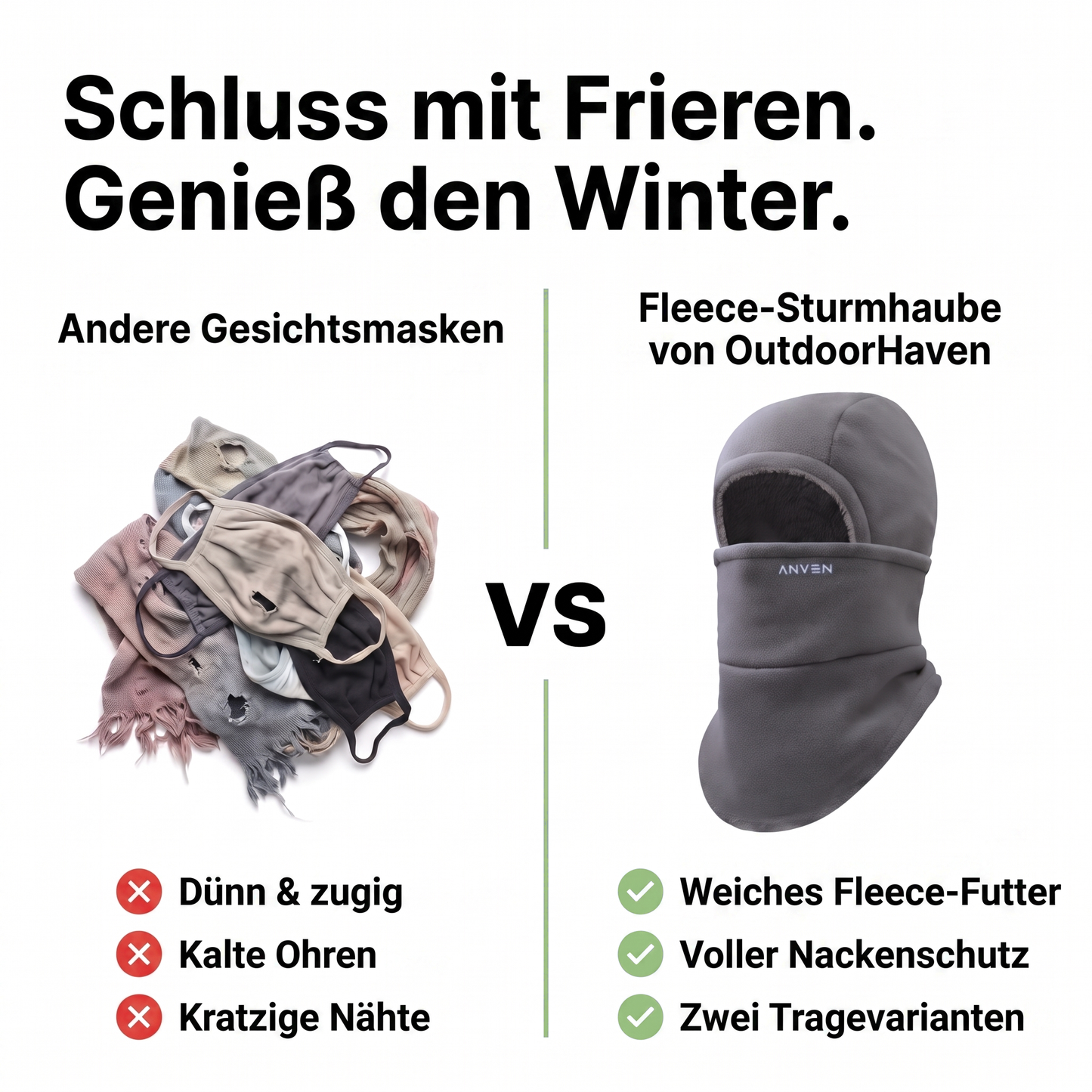 sturmhaube winter - Infografik