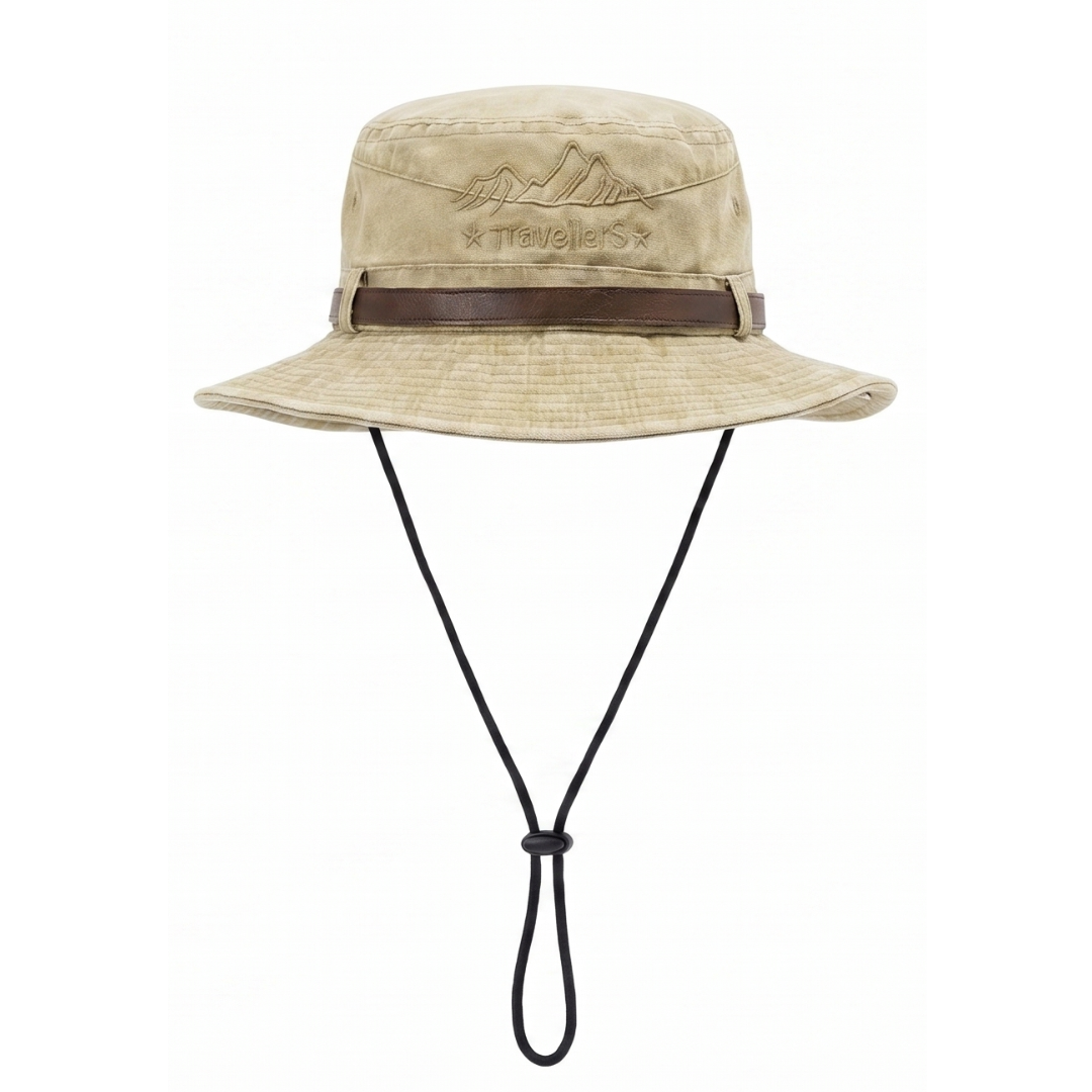 Outdoor Sonnenhut – Breite Krempe – Lederband