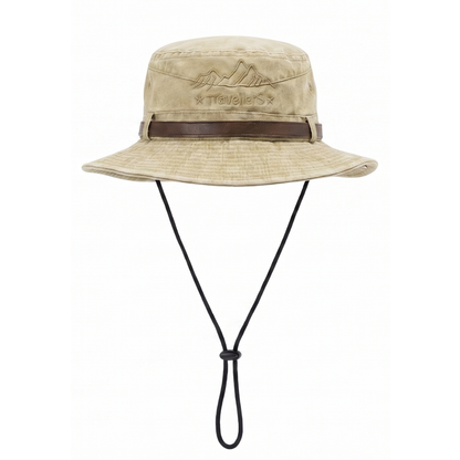 Outdoor Sonnenhut – Breite Krempe – Lederband