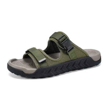 Herren Outdoor Slide Sandalen – Verstellbare Riemen – Rutschfeste Sohle