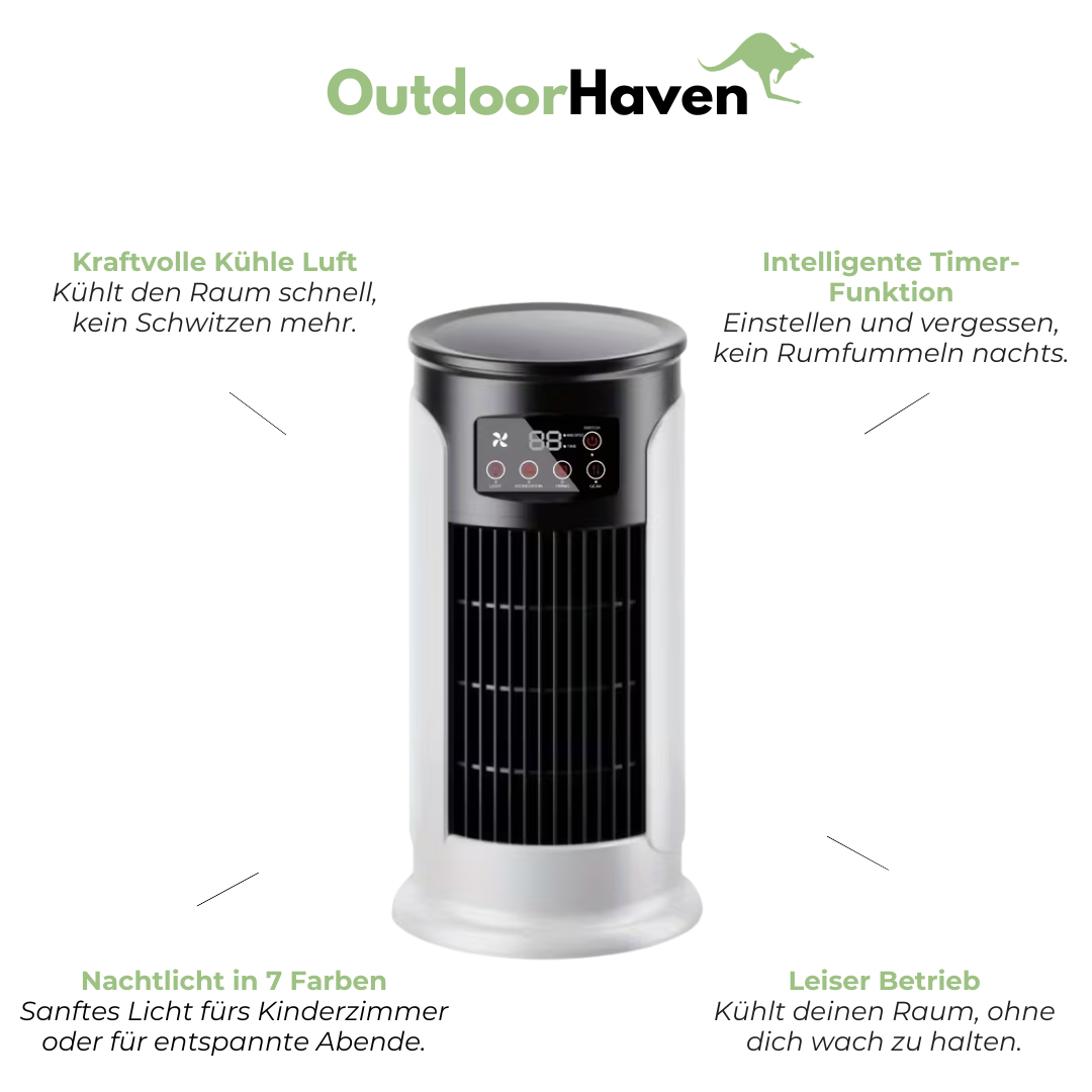 Tragbarer Luftkühler - Mobile Klimaanlage - Ventilator - Kühlung für heiße Sommertage