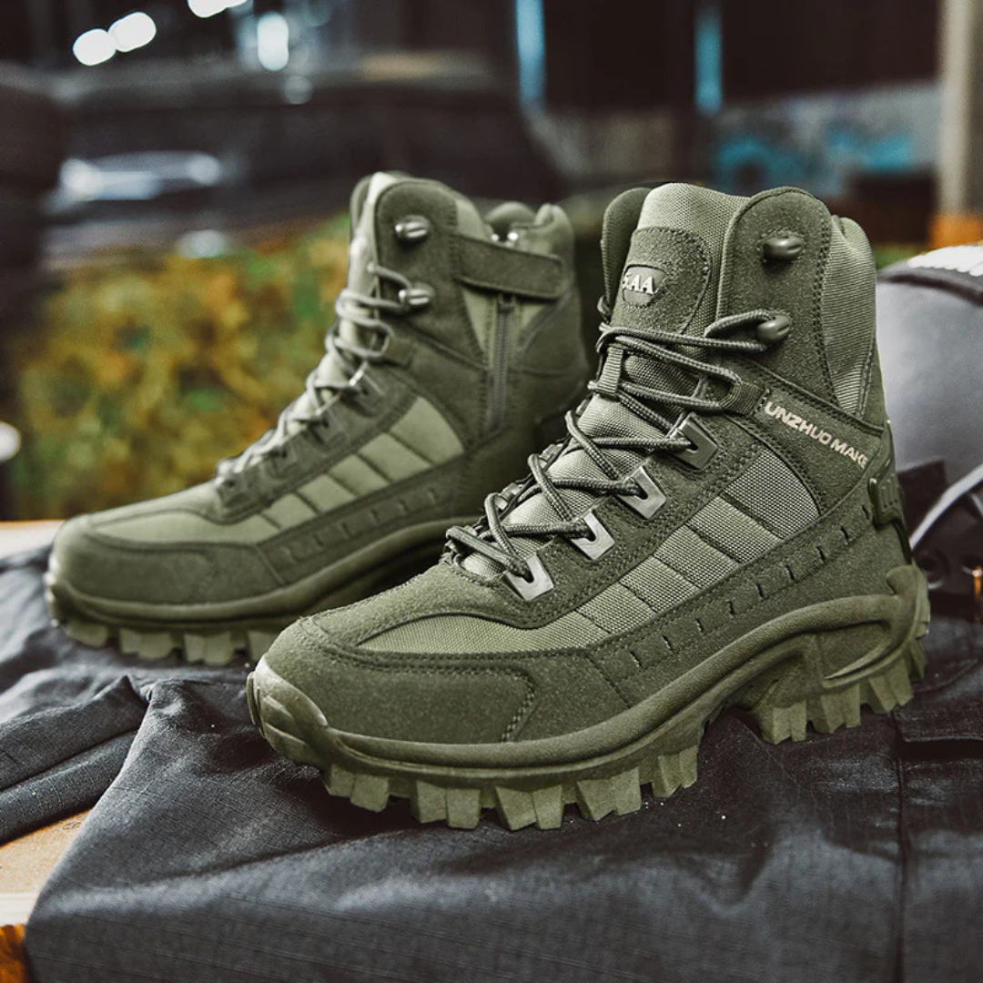 Wanderstiefel Herren im Tactical-Look - Seitenreißverschluss