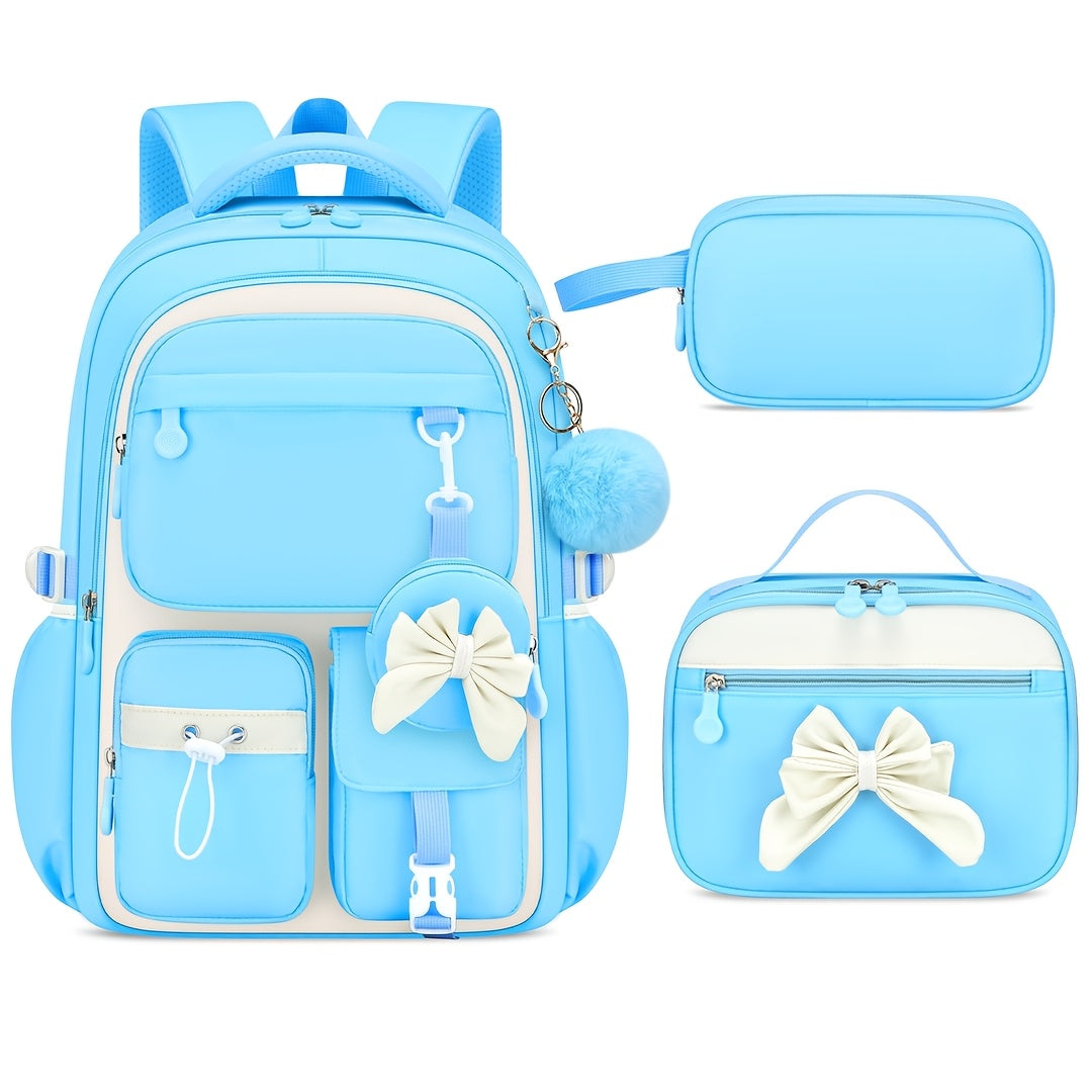 Schulrucksack für Mädchen - 3in1-Set - für Laptop 15,6"