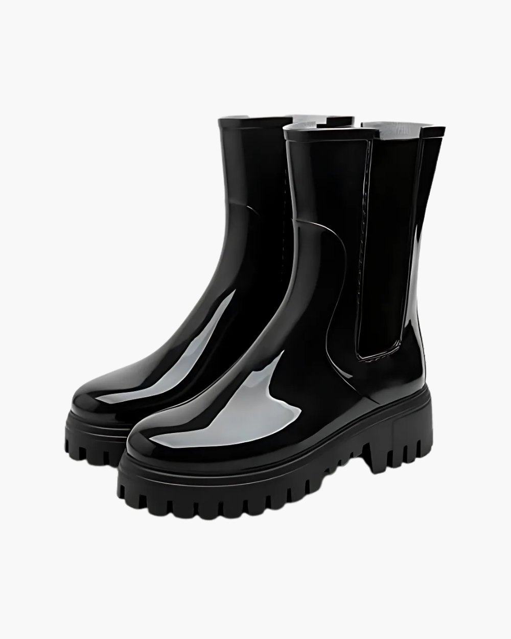 Regenstiefel Damen im Chelsea-Stil - wasserabweisend - Profilsohle