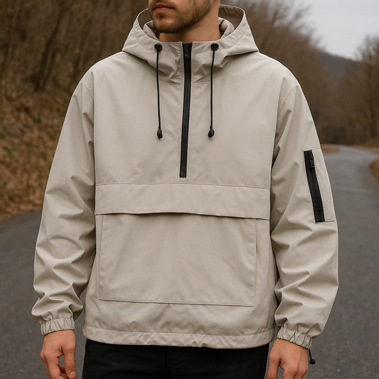 Regenjacke Damen & Herren - Anorak mit Kapuze - Wasserabweisend & Winddicht