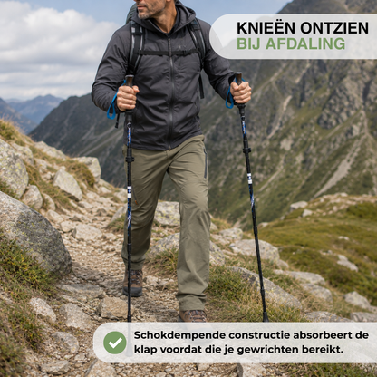 Wanderstöcke Ultraleicht – Verstellbar mit Anti-Shock & Wolframspitze