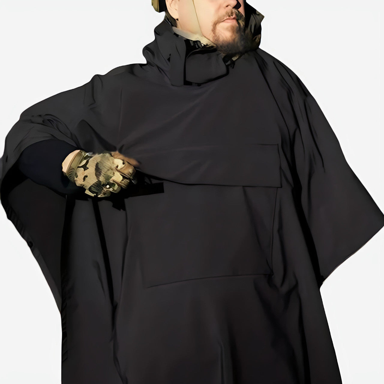 Regenponcho - Mit Kapuze und Bauchtasche - Unisex