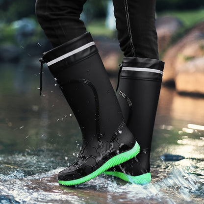 Gummistiefel Herren & Damen - Hoher Schaft mit Kordelzug - Reflektorstreifen
