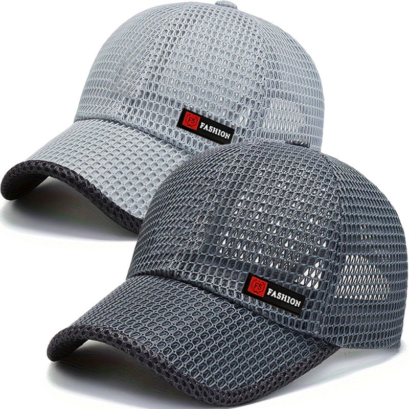 Mesh-Baseballcaps 2er-Set - Schnelltrocknend - Verstellbar