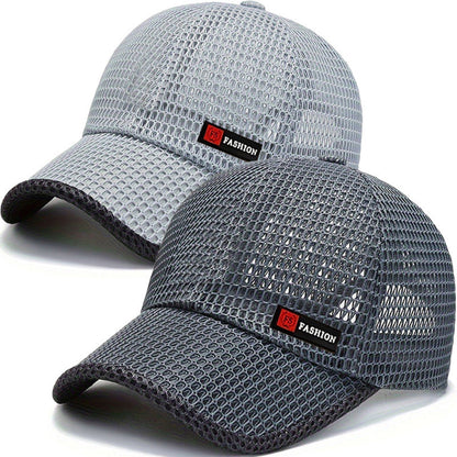 Mesh-Baseballcaps 2er-Set - Schnelltrocknend - Verstellbar