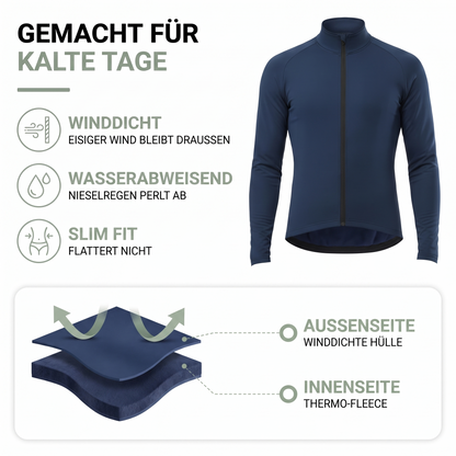 Fahrradjacke Herren Winter - Slim Fit - winddicht - wasserabweisend