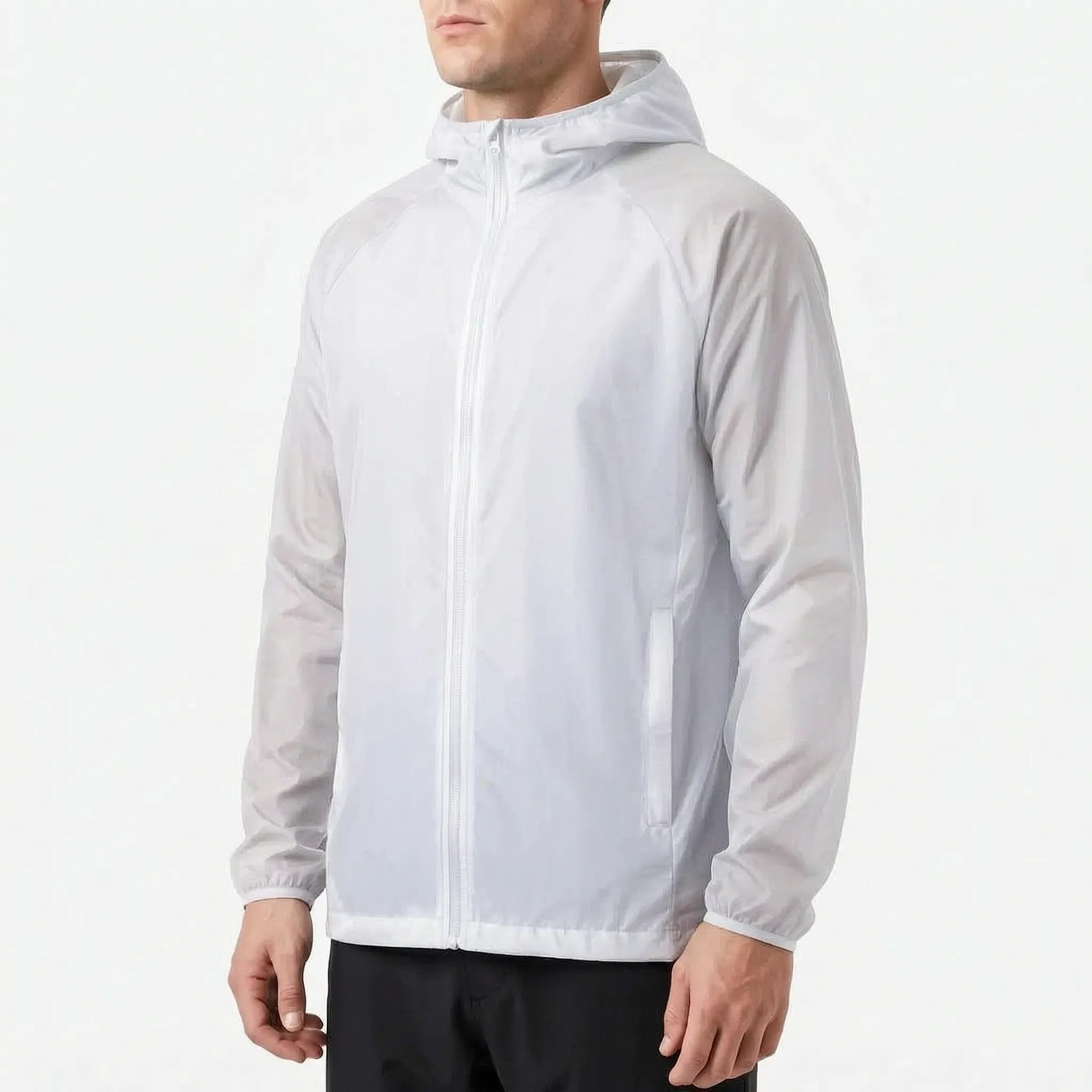 Leichte packbare Windjacke mit Kapuze, unisex, wind- und wasserabweisend – Ansicht 10