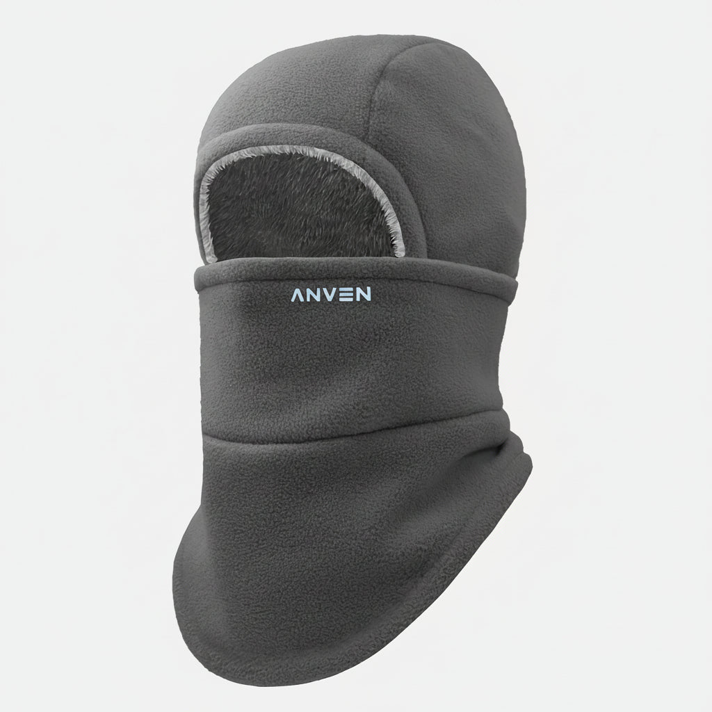 Fleece Sturmhaube Winter - Winddicht mit Nackenschutz - Zwei Tragevarianten