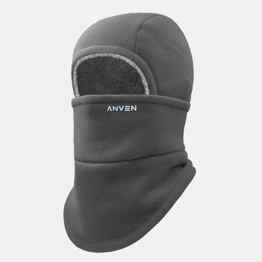Fleece Sturmhaube Winter - Winddicht mit Nackenschutz - Zwei Tragevarianten