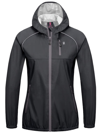 Fahrradjacke Damen - Ultraleichte Regenjacke mit Kapuze, Packbar