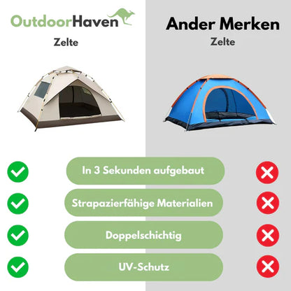3-Sekunden-Zelt – Camping