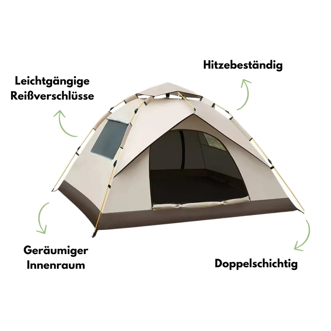 3-Sekunden-Zelt – Camping
