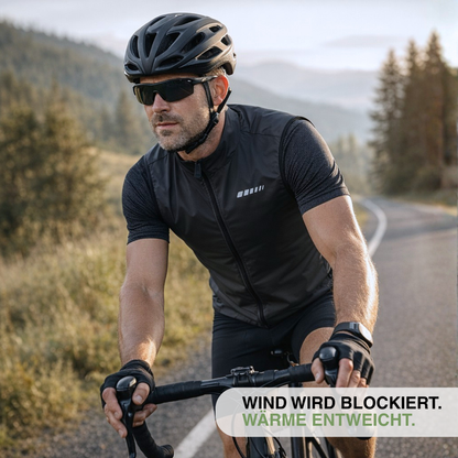 Herren Fahrradweste – Winddicht – Mesh-Rücken – Atmungsaktiv