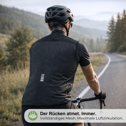 Herren Fahrradweste – Winddicht – Mesh-Rücken – Atmungsaktiv
