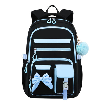 Schulrucksack für Mädchen - mit Schleife - für Laptop 15,6"