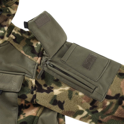 Fleecejacke Herren - Taktisch mit Kapuze - Camouflage & Uni