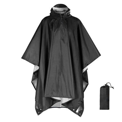Regenponcho wasserdicht mit Kapuze - 3-in-1 Poncho, Tarp & Schlafsackschutz