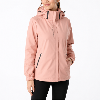 Fahrradjacke Damen - Wasserabweisend - Reflektierend mit Kapuze