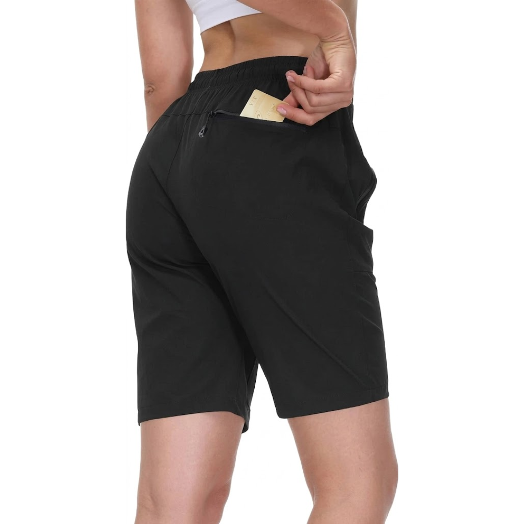 Damen Wandershorts – Wasserabweisend – Schnelltrocknend mit Reißverschlusstaschen