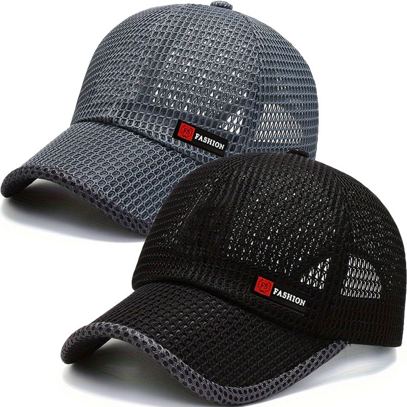 Mesh-Baseballcaps 2er-Set - Schnelltrocknend - Verstellbar