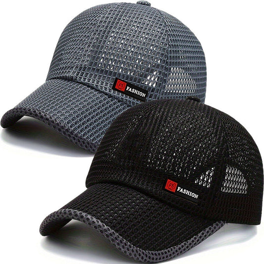 Mesh-Baseballcaps 2er-Set - Schnelltrocknend - Verstellbar