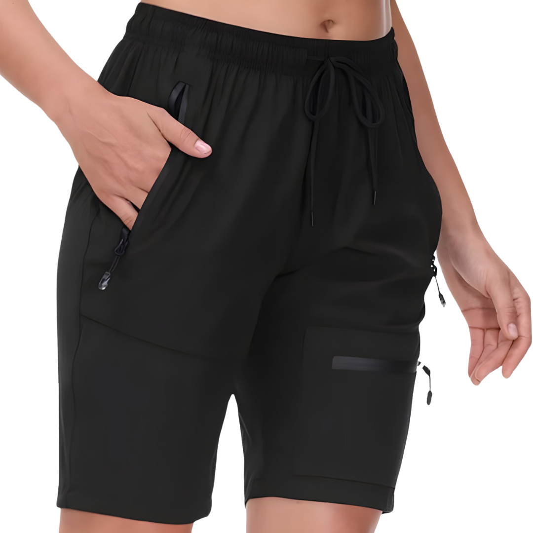 Damen Wandershorts – Wasserabweisend – Schnelltrocknend mit Reißverschlusstaschen