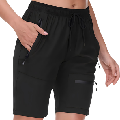 Damen Wandershorts – Wasserabweisend – Schnelltrocknend mit Reißverschlusstaschen