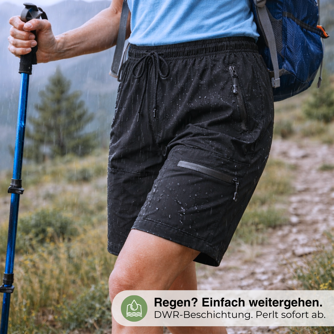Damen Wandershorts – Wasserabweisend – Schnelltrocknend mit Reißverschlusstaschen