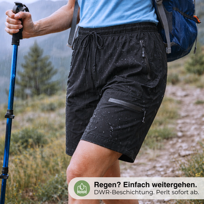Damen Wandershorts – Wasserabweisend – Schnelltrocknend mit Reißverschlusstaschen