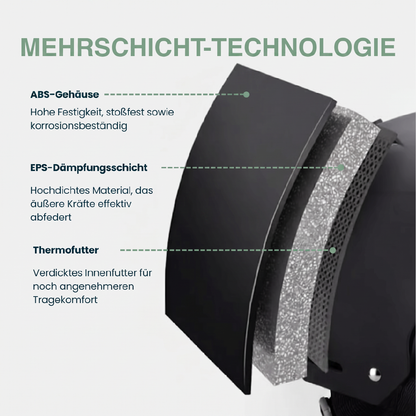 Skihelm mit Visier - ABS-Schale & EPS-Dämpfung - Verstellbar