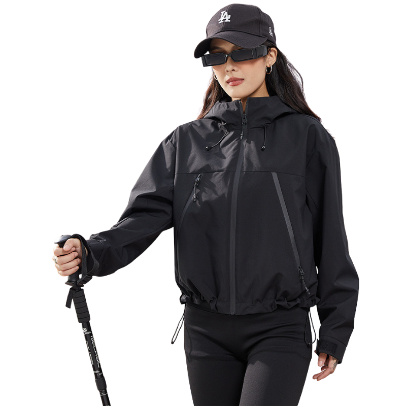 Kurze Regenjacke Damen - Wasserabweisend - Verstellbarer Saum