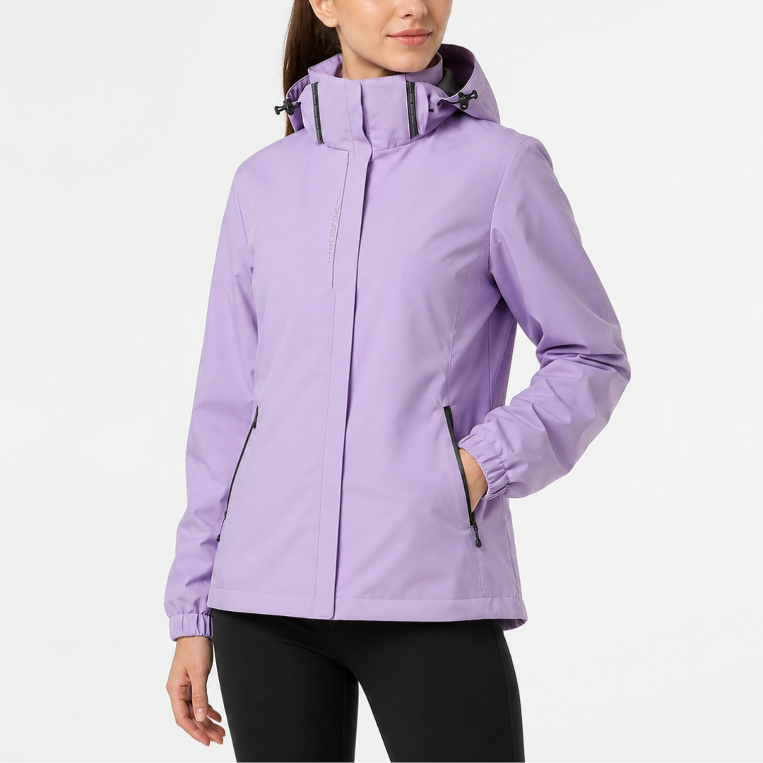 Fahrradjacke Damen - Wasserabweisend - Reflektierend mit Kapuze